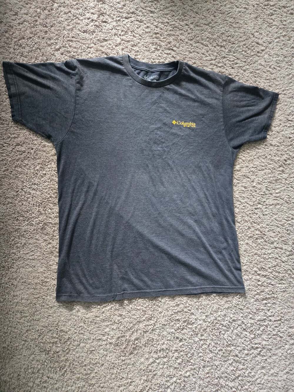 Columbia PFG Performance Fishing Gear Men's Gray Short Sleeve T-Shirt Large